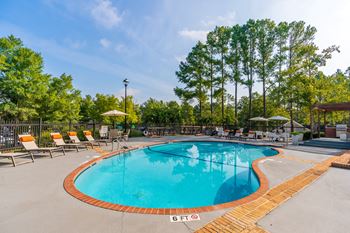 Three sparkling outdoor pools